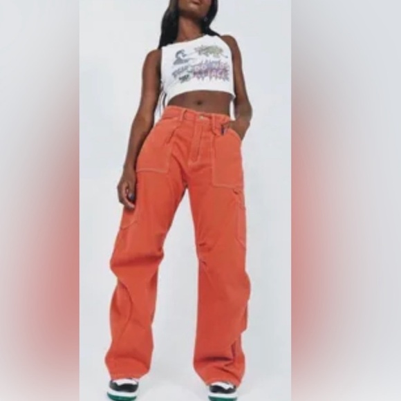 S.O.N.G. Denim - S.O.N.G. Carpenter 90s Boyfriend Jeans Burnt Orange Size 5/27